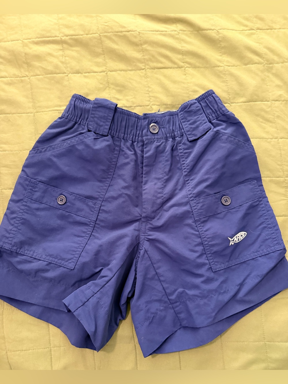 AFTCO Kids Blue Cargo Shorts 24 Navy